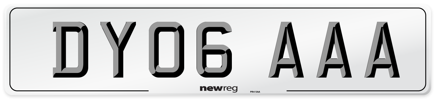 DY06 AAA Number Plate from New Reg